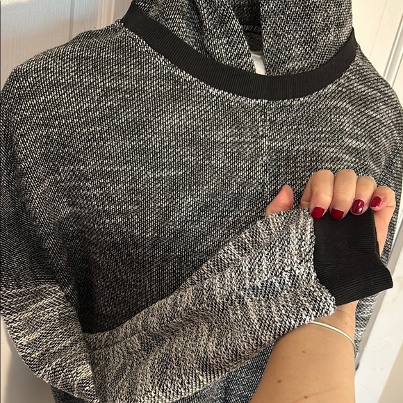 Calvin Klein Performance Black and Gray Cowl Neck Sweater - Picture 2 of 7